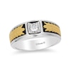 Thumbnail Image 1 of Previously Owned - Enchanted Disney 1/5 CT. Diamond Solitaire Crown Band in 14K Two-Tone Gold