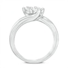 Thumbnail Image 3 of Previously Owned - Ever Us® 5/8 CT. T.W. Two-Stone Diamond Bypass Ring in 14K White Gold