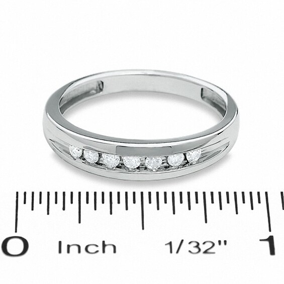 Previously Owned - 1/6 CT. T.w. Diamond Wedding Band in 10K White Gold