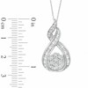 Thumbnail Image 2 of Previously Owned - 1 CT. T.W. Diamond Wrapped Flower Pendant in 10K White Gold