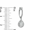 Thumbnail Image 2 of Previously Owned - 1/2 CT. T.W. Diamond Teardrop-Shaped Cluster Earrings in 10K White Gold