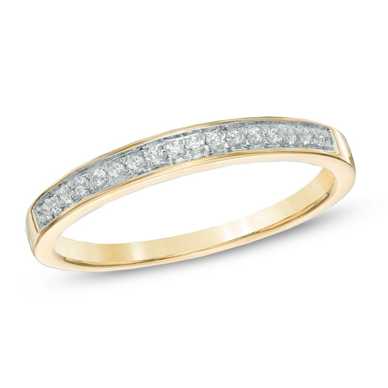 Main Image 1 of Previously Owned - 1/10 CT. T.W. Diamond Wedding Band in 10K Gold