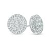 Thumbnail Image 0 of Previously Owned - 1 CT. T.W. Diamond Cluster Frame Stud Earrings in 10K White Gold