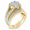 Thumbnail Image 2 of Previously Owned - 2-1/2 CT. T.W. Diamond Flower Cluster Bridal Set in 14K Gold