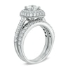 Thumbnail Image 1 of Previously Owned - 2 CT. T.W. Diamond Square Frame Bridal Set in 14K White Gold