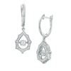 Thumbnail Image 1 of Previously Owned - 1/2 CT. T.W. Diamond Starburst Drop Earrings in 10K White Gold