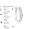Thumbnail Image 2 of Previously Owned - 1/2 CT. T.W. Baguette and Round Diamond Hoop Earrings in 10K White Gold