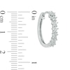 Thumbnail Image 2 of Previously Owned - 1/4 CT. T.W. Diamond Star Hoop Earrings in 10K White Gold