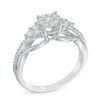 Thumbnail Image 2 of Previously Owned - 1/2 CT. T.W. Composite Diamond Tri-Sides Engagement Ring in 10K White Gold