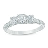 Thumbnail Image 1 of Previously Owned - 1 CT. T.W. Diamond Past Present Future® Ring in 14K White Gold