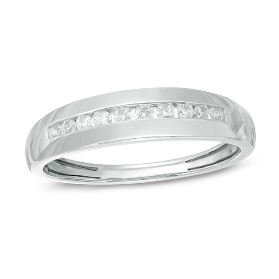 Previously Owned - 1/4 CT. T.w. Diamond Wedding Band in 10K White Gold
