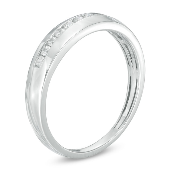 Previously Owned - 1/4 CT. T.w. Diamond Wedding Band in 10K White Gold
