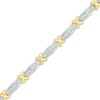 Thumbnail Image 1 of Previously Owned - 1 CT. T.W. Diamond "X" Bracelet in 10K White Gold