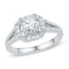 Thumbnail Image 1 of Previously Owned - 3/4 CT. T.W. Diamond Frame Engagement Ring in 10K White Gold