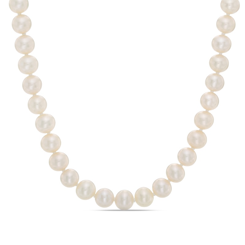 Main Image 1 of Previously Owned-6.0-7.0mm Freshwater Cultured Pearl Strand Necklace with 14K Gold Clasp