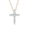 Thumbnail Image 1 of Previously Owned - Diamond Accent Bold Cross Pendant in 10K Gold