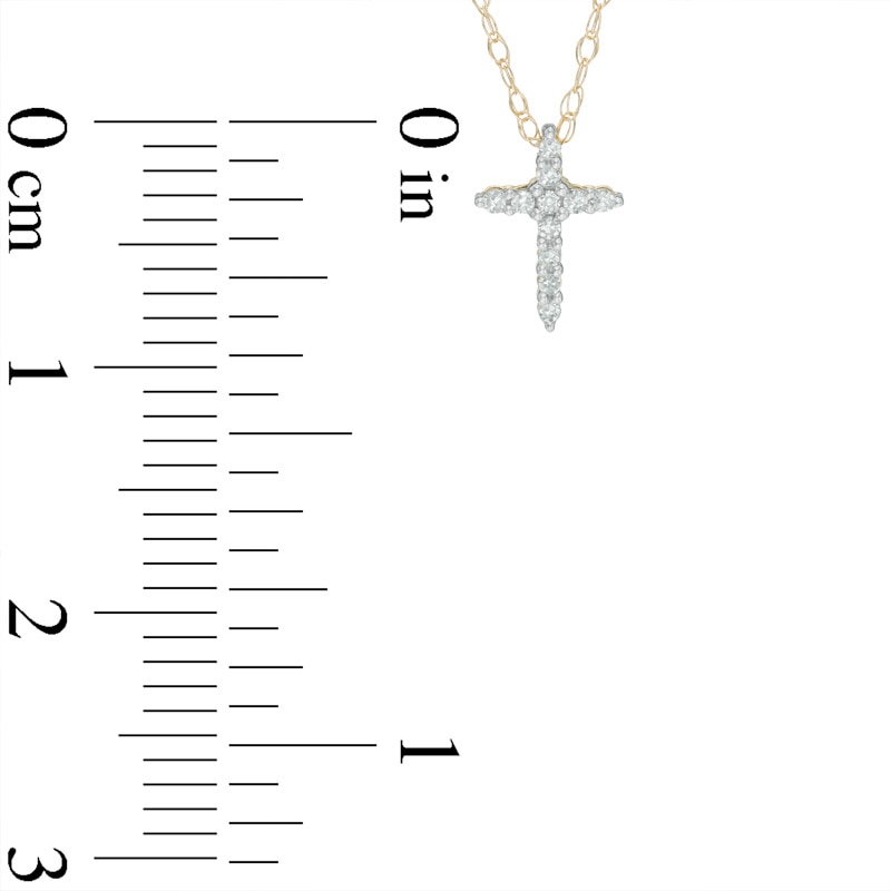 Main Image 2 of Previously Owned - Diamond Accent Bold Cross Pendant in 10K Gold
