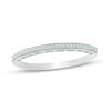 Thumbnail Image 1 of Previously Owned - 1/20 CT. T.W. Diamond Vintage-Style Anniversary Band in 10K White Gold