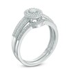 Thumbnail Image 2 of Previously Owned - 1/3 CT. T.W. Diamond Double Frame Bridal Set in 10K White Gold