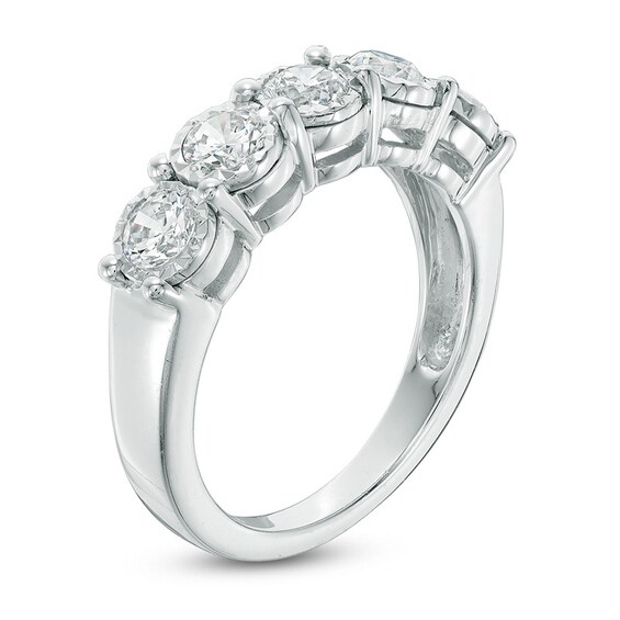 Previously Owned - 1 CT. T.w. Diamond Five Stone Anniversary Band in 10K White Gold