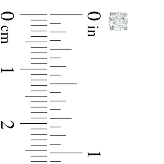 Previously Owned - 1/3 CT. T.w. Diamond Solitaire Stud Earrings in 14K White Gold