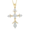 Thumbnail Image 1 of Previously Owned - 1/3 CT. T.W. Diamond Vintage-Style Cross Pendant in 10K Gold
