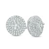 Thumbnail Image 1 of Previously Owned - 1/2 CT. T.W. Diamond Composite Frame Stud Earrings in 10K White Gold