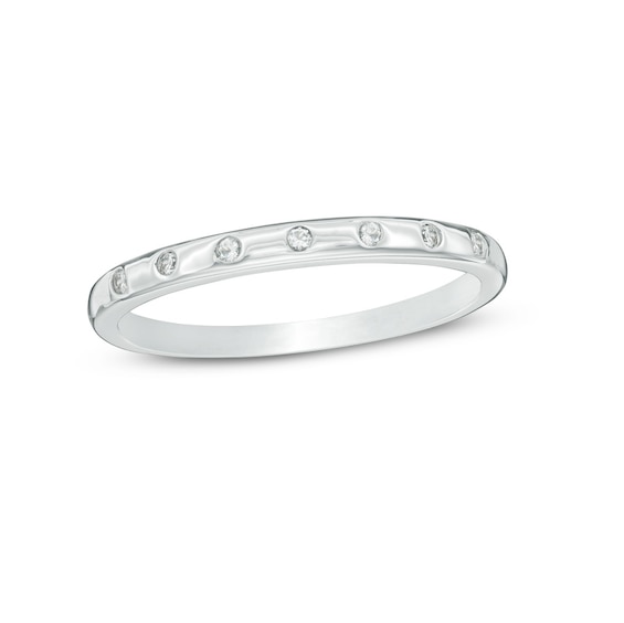 Previously Owned - Diamond Accent Wedding Band in 14K White Gold (H/Si2)