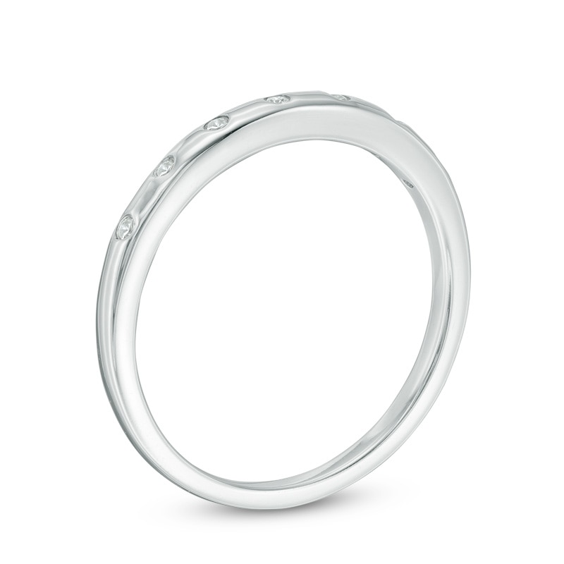 Main Image 2 of Previously Owned - Diamond Accent Wedding Band in 14K White Gold (H/SI2)