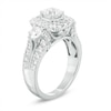 Thumbnail Image 2 of Previously Owned - Celebration Ideal 2 CT. T.W. Diamond Frame Three Stone Engagement Ring in 14K White Gold (I/I1)