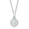 Thumbnail Image 1 of Previously Owned - 1/2 CT. T.W. Diamond Frame Pendant in 10K White Gold - 17"