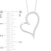 Thumbnail Image 1 of Previously Owned - 1/6 CT. T.W. Diamond Heart Pendant in 10K White Gold