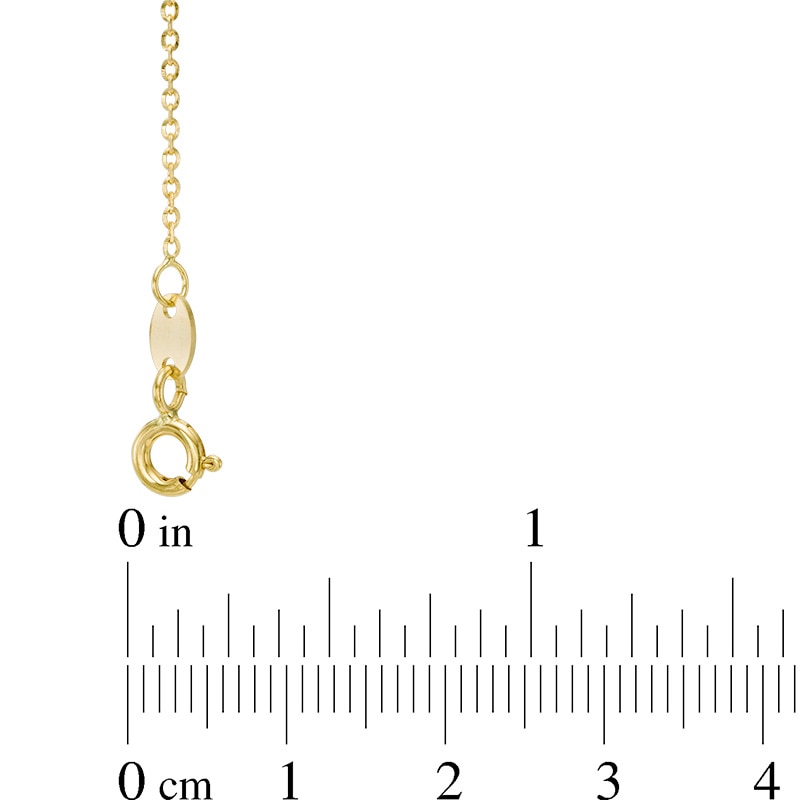 Main Image 2 of Previously Owned - Made in Italy Glitter Enamel Bar Station Necklace in 14K Gold