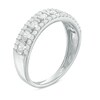 Thumbnail Image 2 of Previously Owned - 1/2 CT. T.W. Diamond Three Row Wedding Band in 10K White Gold