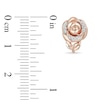 Previously Owned - Enchanted Disney Belle 0.084 CT. T.W. Diamond Rose Stud Earrings in 10K Rose Gold