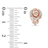 Thumbnail Image 3 of Previously Owned - Enchanted Disney Belle 0.084 CT. T.W. Diamond Rose Stud Earrings in 10K Rose Gold
