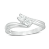 Thumbnail Image 1 of Previously Owned - Ever Us® 1/3 CT. T.W. Two-Stone Diamond Bypass Ring in 14K White Gold