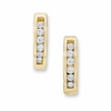 Thumbnail Image 1 of Previously Owned - 1/4 CT. T.W. Diamond Huggie Hoop Earrings in 10K Gold