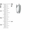 Thumbnail Image 2 of Previously Owned - 1/5 CT. T.W. Diamond Double Row Hoop Earrings in 10K White Gold