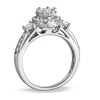 Thumbnail Image 3 of Previously Owned - 1 CT. T.W. Round and Princess-Cut Diamond Flower Bridal Set in 10K White Gold