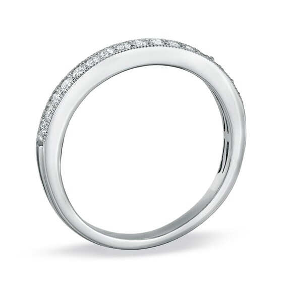 Previously Owned - 1 CT. T.w. Round and Princess-Cut Diamond Flower Bridal Set in 10K White Gold