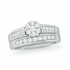 Thumbnail Image 1 of Previously Owned - 1/2 CT. T.W. Diamond Flower Bridal Set in 10K White Gold