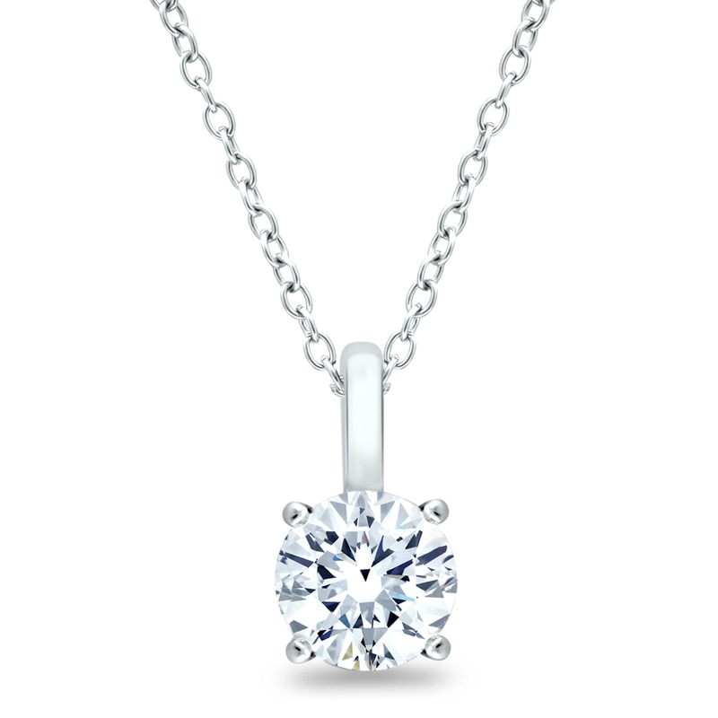 Previously Owned - 1/3 CT. Diamond Solitaire Pendant in 14K White Gold