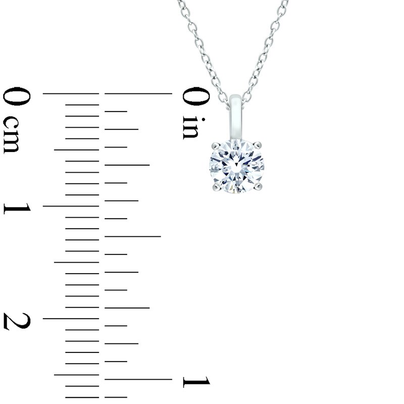 Main Image 2 of Previously Owned - 1/3 CT. Diamond Solitaire Pendant in 14K White Gold