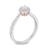 Thumbnail Image 2 of Previously Owned - Love's Destiny by Peoples 5/8 CT. T.W. Diamond Hexagon Frame Engagement Ring in 14K Two-Tone Gold