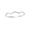 Thumbnail Image 1 of Previously Owned - 1/15 CT. T.W. Diamond Wave Band in 10K White Gold