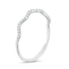 Thumbnail Image 2 of Previously Owned - 1/15 CT. T.W. Diamond Wave Band in 10K White Gold