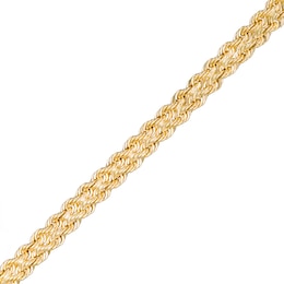 Previously Owned - Made in Italy 4.2mm Double Rope Chain Bracelet in 14K Gold - 7.5"