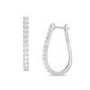 Thumbnail Image 1 of Previously Owned - 1 CT. T.W. Diamond Hoop Earrings in 10K White Gold