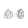 Thumbnail Image 1 of Previously Owned - 1/2 CT. T.W. Diamond Frame Stud Earrings in 10K White Gold